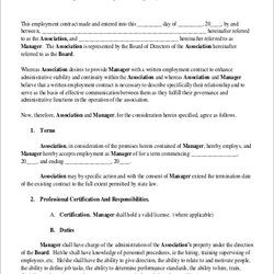 Great Free Employment Contract Samples In Ms Word Excel Sample Manager