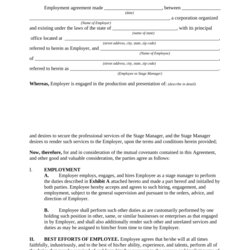 Marvelous Stage Manager Contract Template Form Fill Out And Sign Printable Large