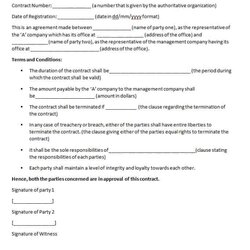 Superlative Manager Contract Template Management Image