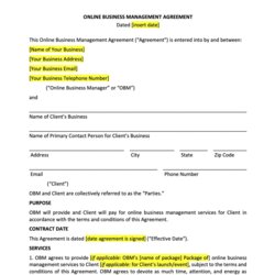 Exceptional Manager Contract Template