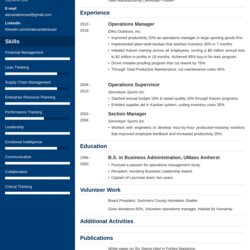 Peerless Operations Manager Resume Sample Writing Guide For Examples