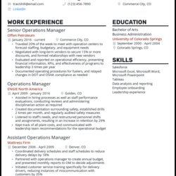 Preeminent Top Best Operations Manager Resume Template Blog