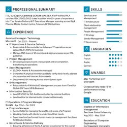 It Operations Manager Resume Sample In