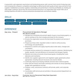 Operations Manager Resume Sample In Min