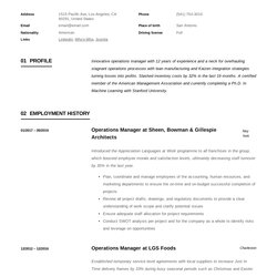 Superb Operations Manager Resume Writing Guide Examples Example