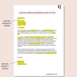 Out Of This World Digital Media Designer Cover Letter Template In Google Docs Word