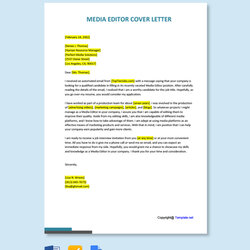 Free Media Editor Cover Letter Template Google Docs Word Pro