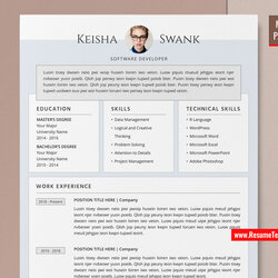 Terrific For Mac Pages Modern Resume Template Vitae Editable Curriculum Professional Creative Simple Job