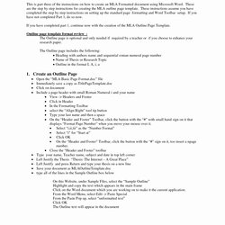 Format Outline Template Latter Example Paper Research