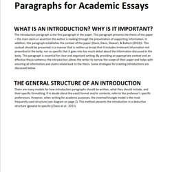 Excellent School Paper Introduction Tips For Essays Essay Sample And Writing Guide