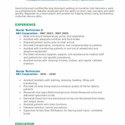 Excellent Nurse Technician Resume Samples Cook Line Lead Sample Build Example