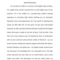 Super How To Write Reflection Reflective Essay Example