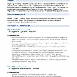 Capital Library Assistant Resume Samples Sample School Build High