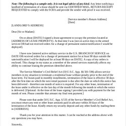 Splendid Free Sample Lease Termination Letter Templates In Ms Word Landlord Early Employment Address Template