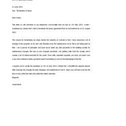 Terrific Landlord Lease Termination Letter Templates At