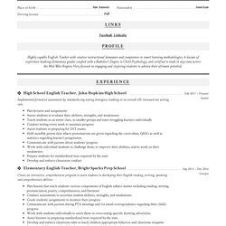 Great Sample Professional Template Resume