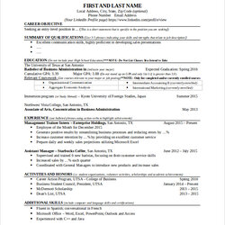 Outstanding Free Sample Professional Resume Templates In Ms Word