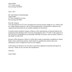 Superior And Cover Letter Examples Loan Associate Resume Example
