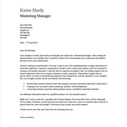 Sterling Cover Letter Sample Resume Job Marketing Vacancy