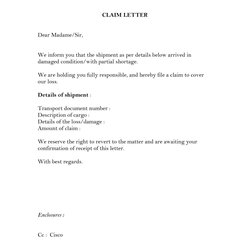 Superlative Free Claim Letter Examples How To Write