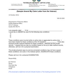 Super Insurance Claim Letter Template Of Experience Car Veteran Claims Amend Sample My From The