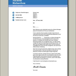 The Highest Quality General Manager Cover Letter Example Sample Template Covering Resume Job Free