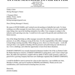 Exceptional Office Manager Cover Letter Sample Resume Companion Writing Example