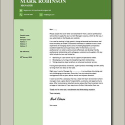 Free Manager Cover Letter Example