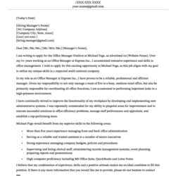 Peerless Cover Letter For Manager Collection Template Office Example