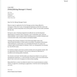 Fine Manager Cover Letter Example And Tips Sample