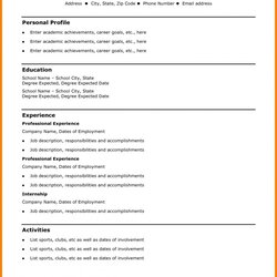 Excellent Simple Resume Format Download In Ms Word College Template For Example Pertaining Vitae Resumes