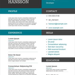 Great Download Microsoft Word Resume Template Free Templates