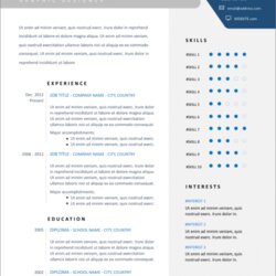 Resume Templates For Microsoft Word Free Download New