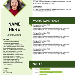 Perfect Sample Templates In Word Resume