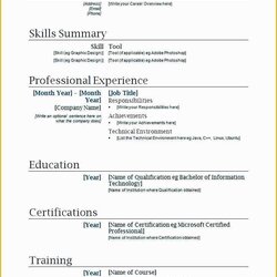 Capital Resume Templates Microsoft Word Free Download Template Of For Page