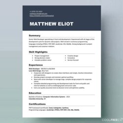 Resume Templates Examples Free Word Doc Microsoft Student