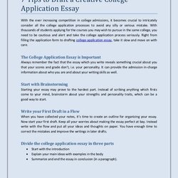 How To Write College Admission Essay Application Tips Winning