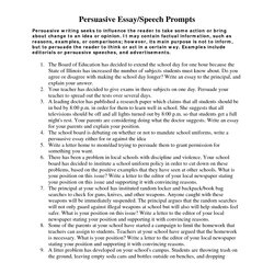 Sample Persuasive Essays High School Essay Percy Prompts