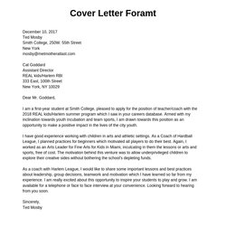 Splendid Format For Cover Letter Business Resume Resumes Submission Employment Formatting Regard Student Dear