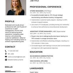 Matchless Resume Templates Word Best Format