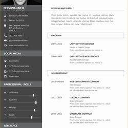 Cool Attractive Resume Templates Free Download Of Clean Template