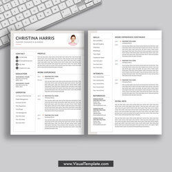 Preeminent Formatted Resume Template With Icons Fonts And Fully Christina Page