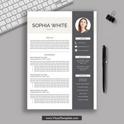Formatted Resume Template With Icons Fonts And Editing Sophia Page