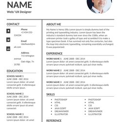 High Quality Modern Format Word Free Download Resume Min