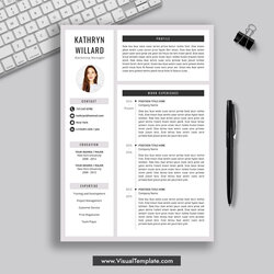 Out Of This World Modern Resume Template Free Download Kathryn Page