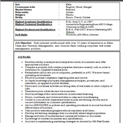 Peerless Over And Resume Samples With Free Download Experienced Marketing Sample Doc Professional Format