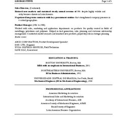 Fantastic Marketing Executive Resume Download For Free Sales Page