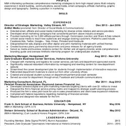Perfect Free Sample Resume Templates In Ms Word Marketing Skills