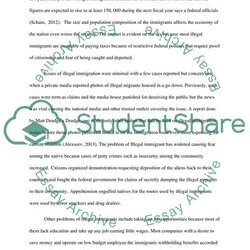 Superior Illegal Immigration In The United States Essay Example Topics And Op Assignment Text Read Preview