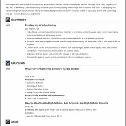 Entry Level Marketing Resume Objective Examples Example Gallery